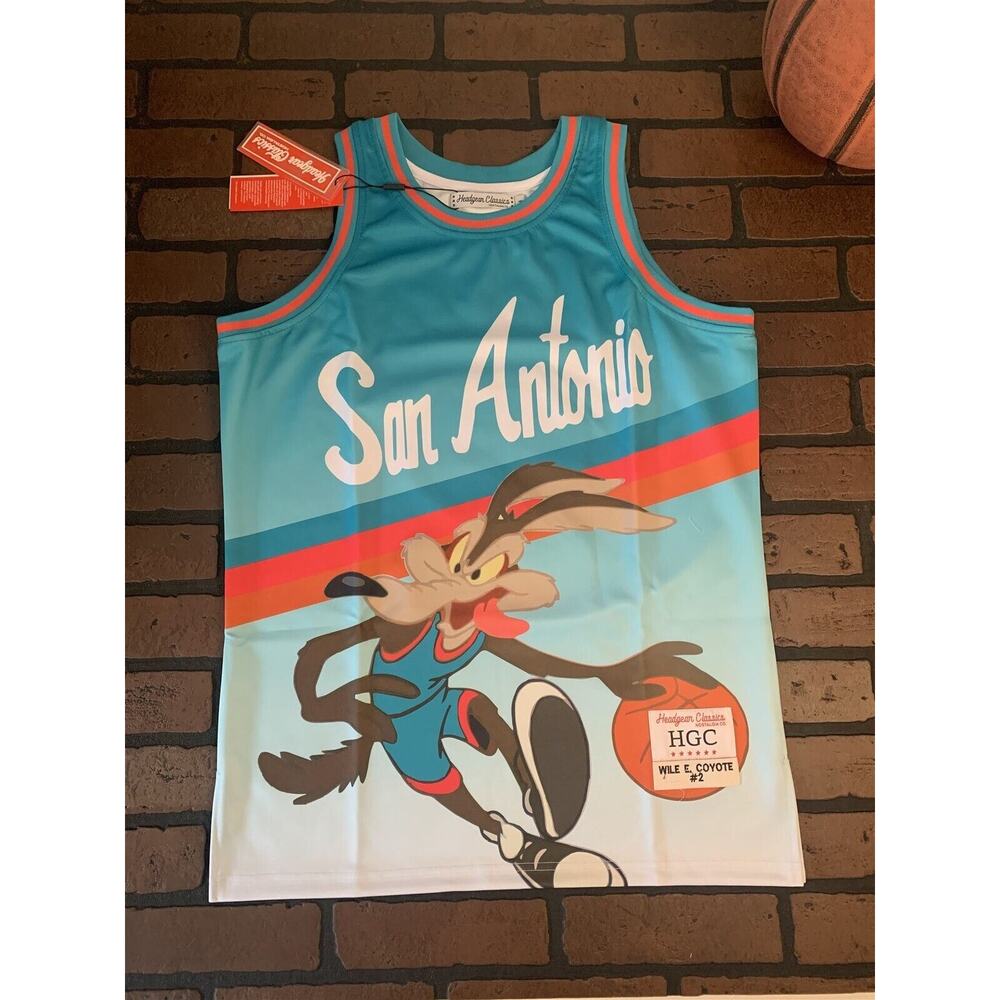 WILE E COYOTE Headgear Classics Basketball Jersey~Not Worn~M XL‎
